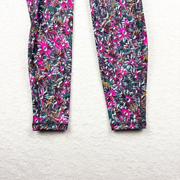 Lululemon Base Pace High-Rise Fleece Run Tight 28" Floral Electric Multi Size 10 - Picture 9 of 16